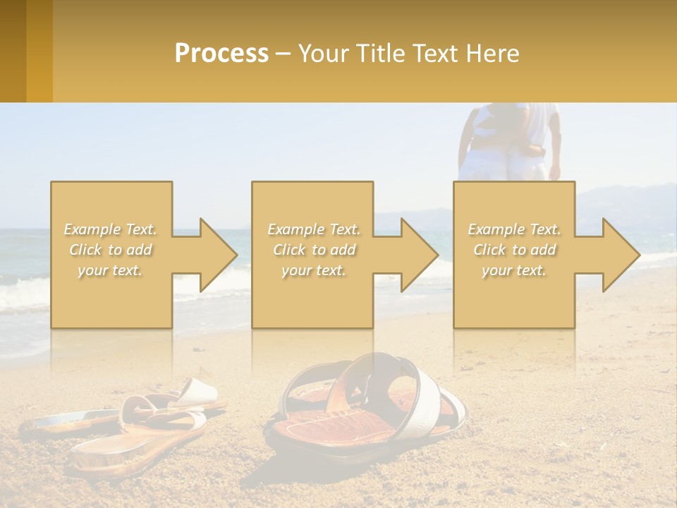 A Couple Of People Standing On Top Of A Sandy Beach PowerPoint Template
