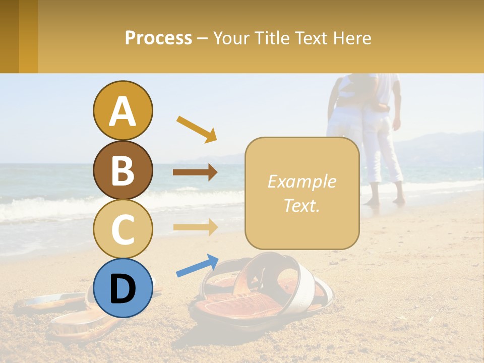 A Couple Of People Standing On Top Of A Sandy Beach PowerPoint Template