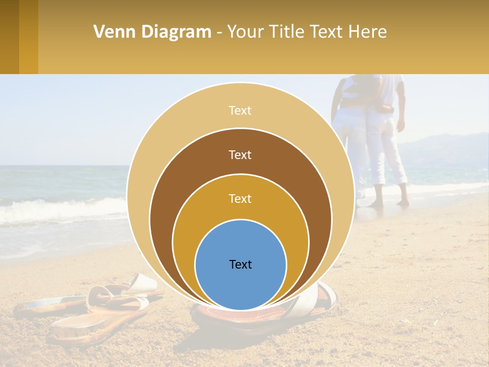 A Couple Of People Standing On Top Of A Sandy Beach PowerPoint Template