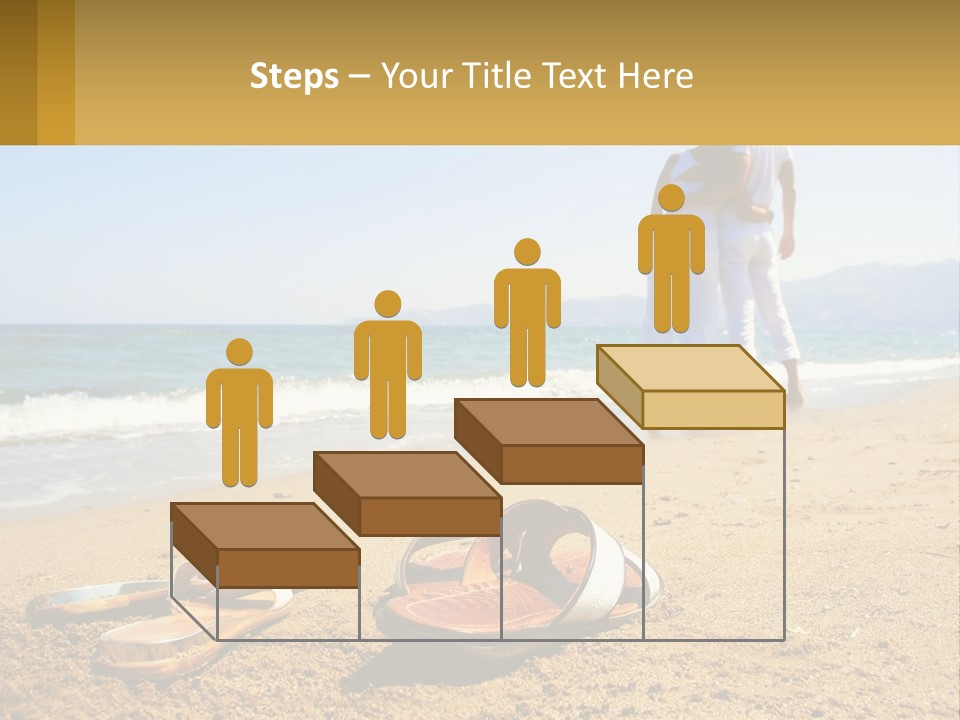 A Couple Of People Standing On Top Of A Sandy Beach PowerPoint Template