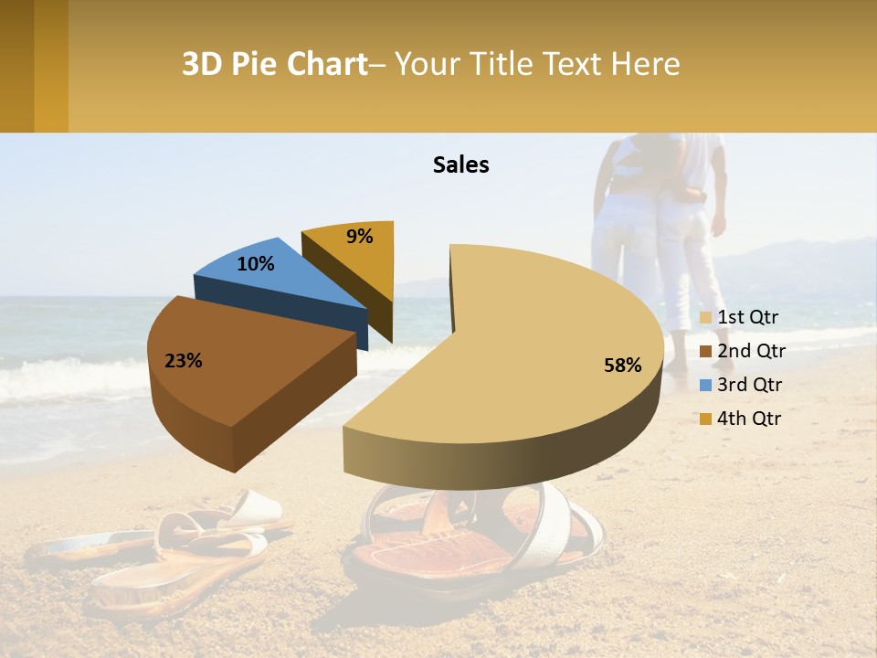 A Couple Of People Standing On Top Of A Sandy Beach PowerPoint Template