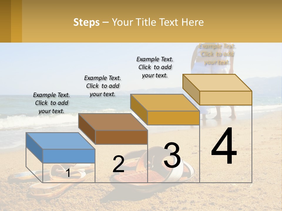 A Couple Of People Standing On Top Of A Sandy Beach PowerPoint Template