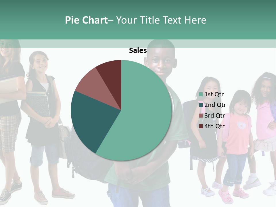 A Group Of Kids With Backpacks Standing In Front Of A White Background PowerPoint Template