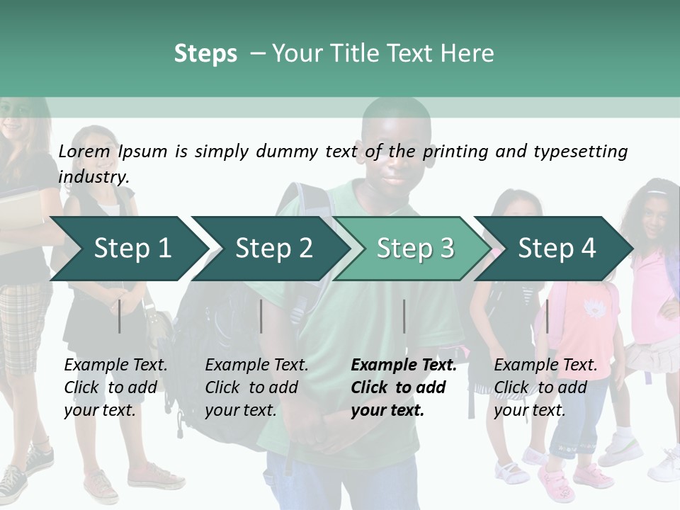 A Group Of Kids With Backpacks Standing In Front Of A White Background PowerPoint Template