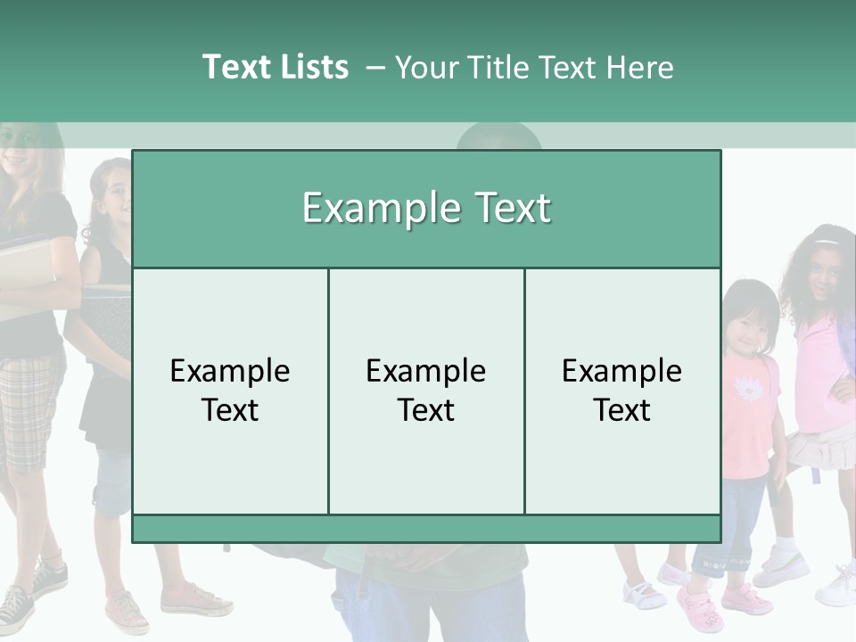 A Group Of Kids With Backpacks Standing In Front Of A White Background PowerPoint Template