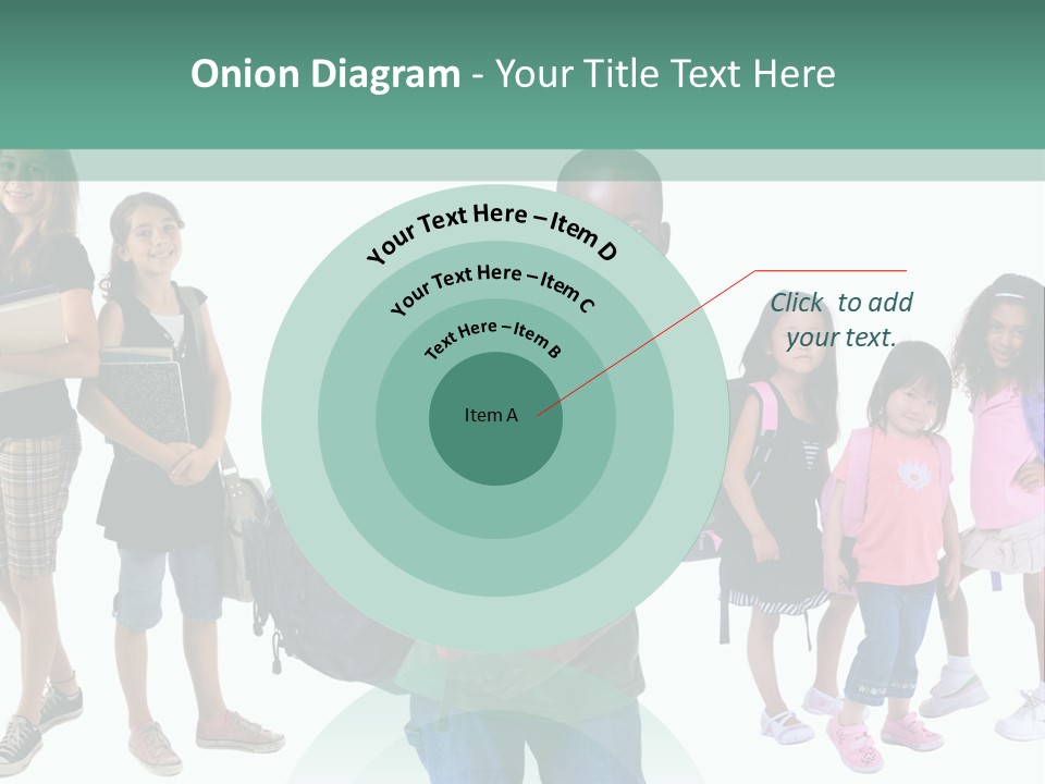 A Group Of Kids With Backpacks Standing In Front Of A White Background PowerPoint Template