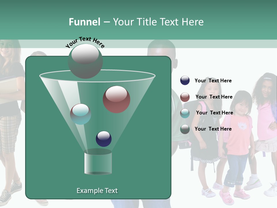 A Group Of Kids With Backpacks Standing In Front Of A White Background PowerPoint Template