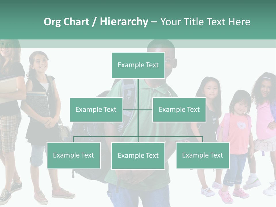 A Group Of Kids With Backpacks Standing In Front Of A White Background PowerPoint Template
