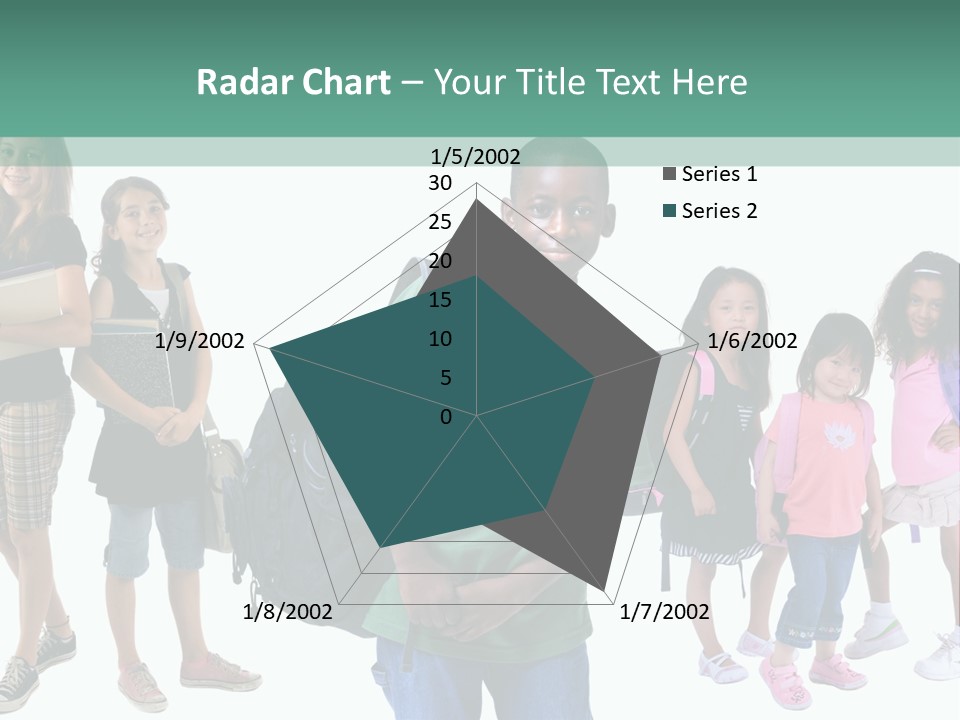 A Group Of Kids With Backpacks Standing In Front Of A White Background PowerPoint Template