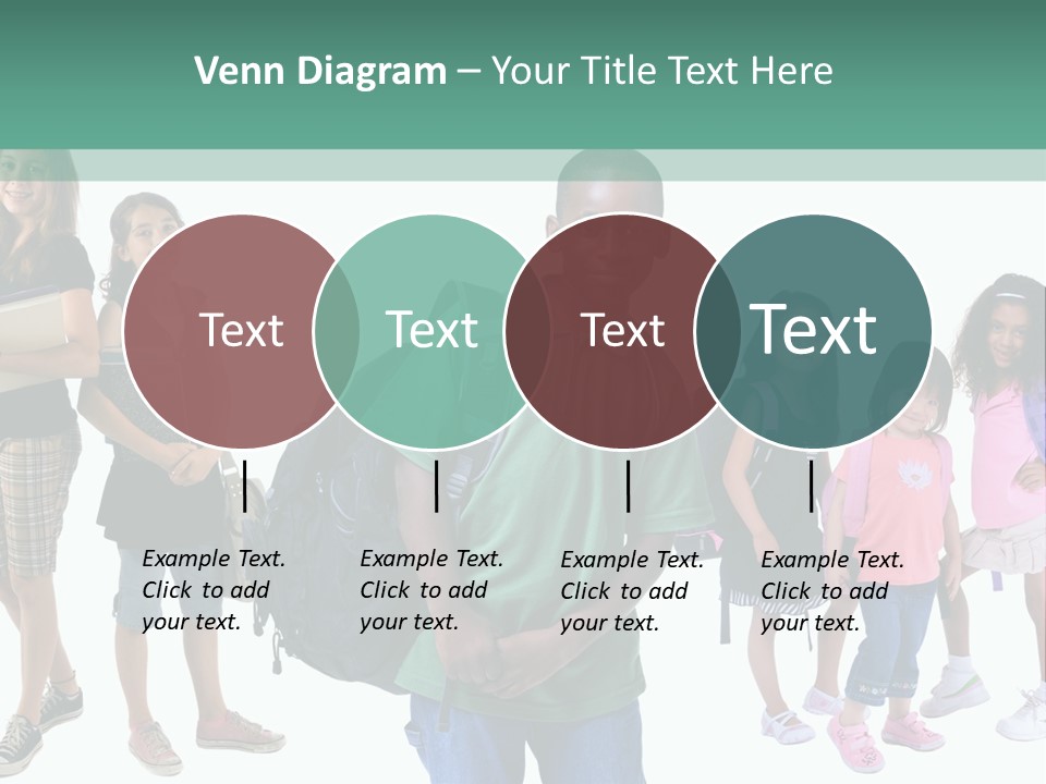 A Group Of Kids With Backpacks Standing In Front Of A White Background PowerPoint Template