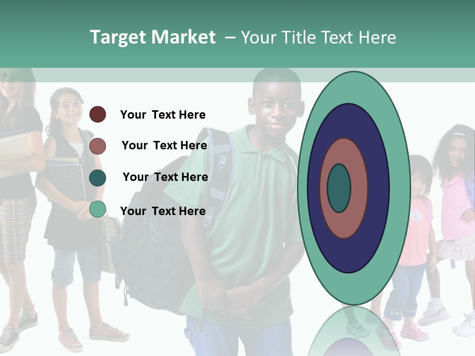 A Group Of Kids With Backpacks Standing In Front Of A White Background PowerPoint Template