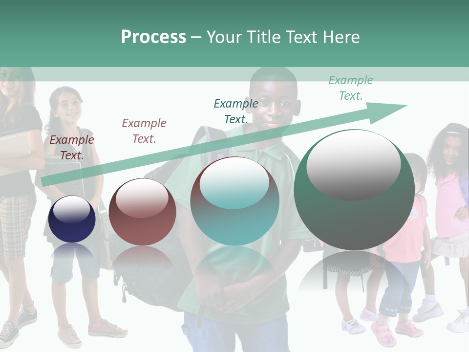 A Group Of Kids With Backpacks Standing In Front Of A White Background PowerPoint Template