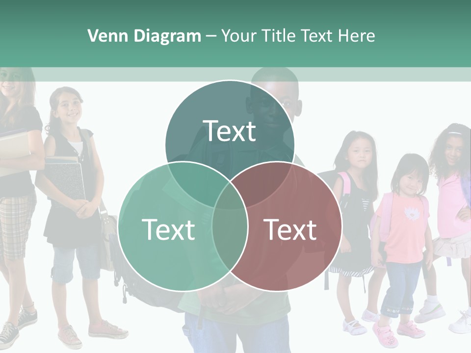 A Group Of Kids With Backpacks Standing In Front Of A White Background PowerPoint Template