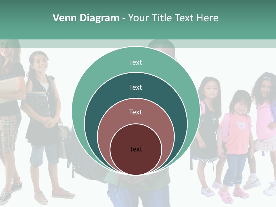 A Group Of Kids With Backpacks Standing In Front Of A White Background PowerPoint Template