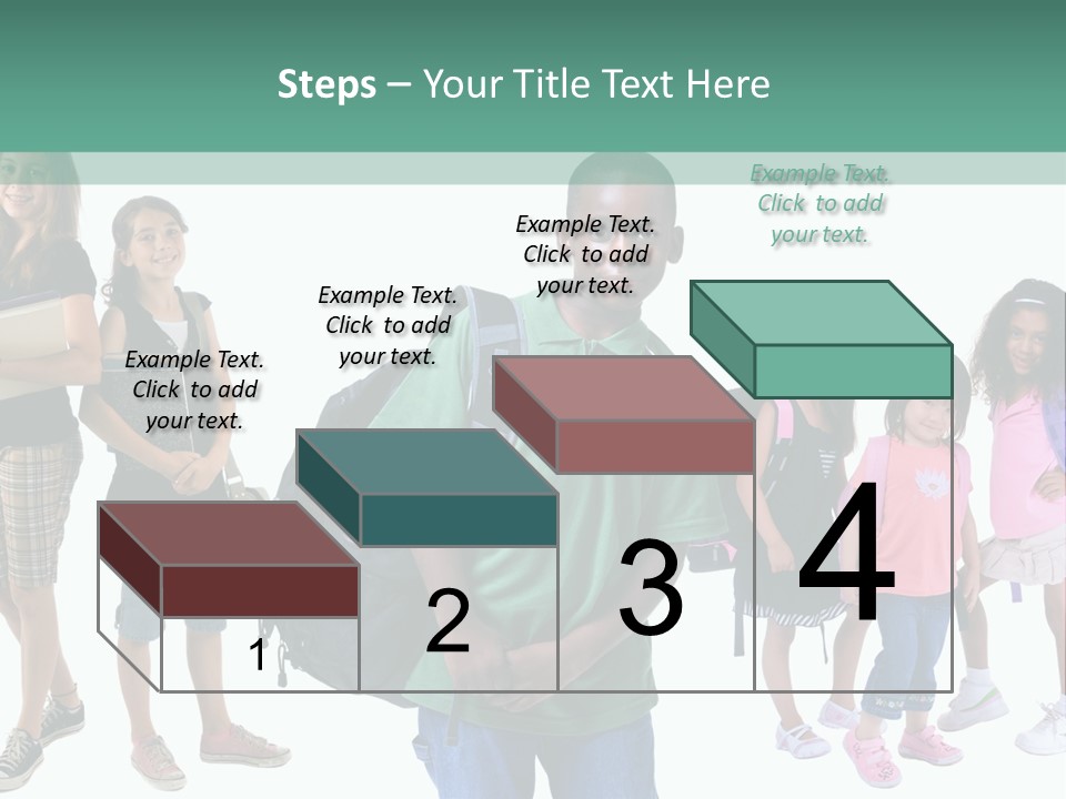 A Group Of Kids With Backpacks Standing In Front Of A White Background PowerPoint Template