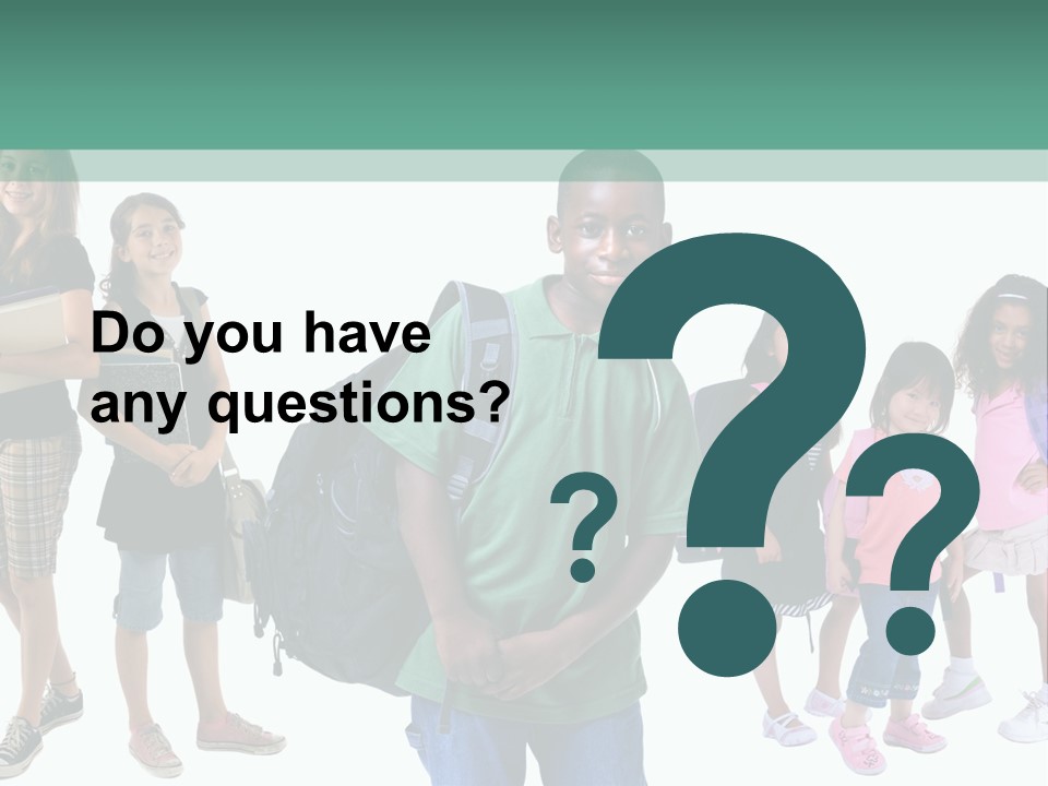 A Group Of Kids With Backpacks Standing In Front Of A White Background PowerPoint Template