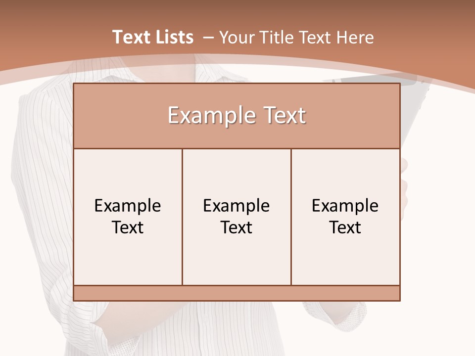 A Woman Holding A Tablet Computer In Her Hands PowerPoint Template