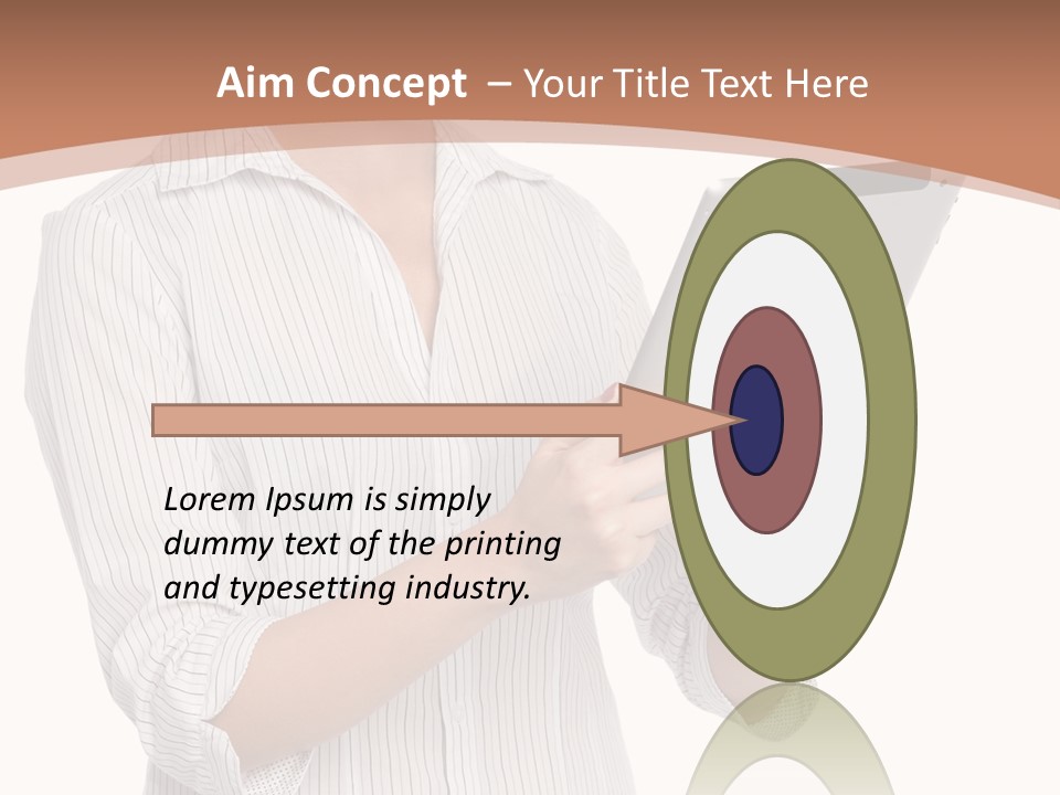 A Woman Holding A Tablet Computer In Her Hands PowerPoint Template