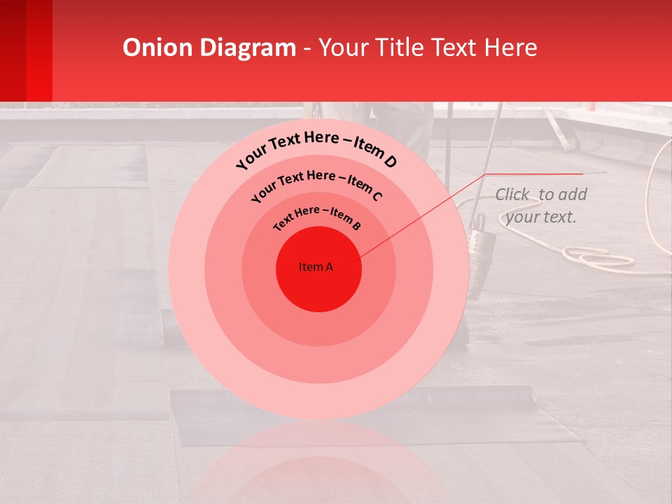 A Man Is Painting A Roof With A Paint Roller PowerPoint Template
