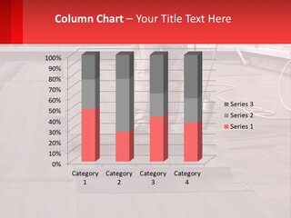 A Man Is Painting A Roof With A Paint Roller PowerPoint Template