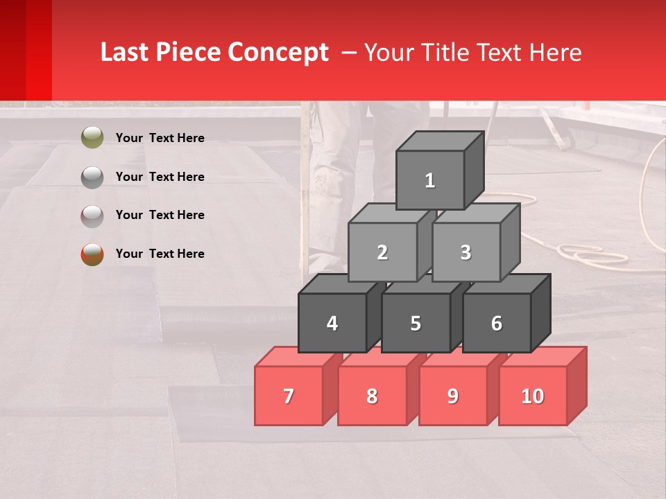 A Man Is Painting A Roof With A Paint Roller PowerPoint Template
