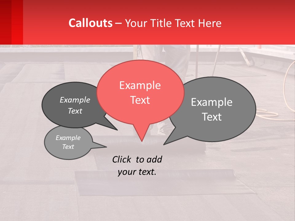 A Man Is Painting A Roof With A Paint Roller PowerPoint Template