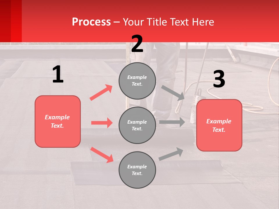 A Man Is Painting A Roof With A Paint Roller PowerPoint Template