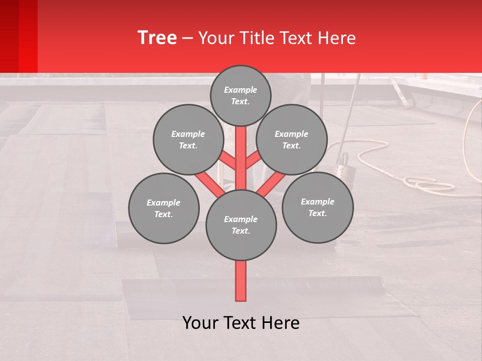 A Man Is Painting A Roof With A Paint Roller PowerPoint Template