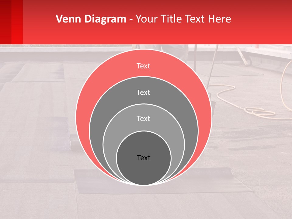 A Man Is Painting A Roof With A Paint Roller PowerPoint Template