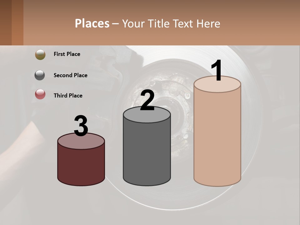 A Man Is Changing A Brake On A Car PowerPoint Template