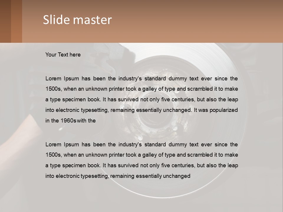 A Man Is Changing A Brake On A Car PowerPoint Template