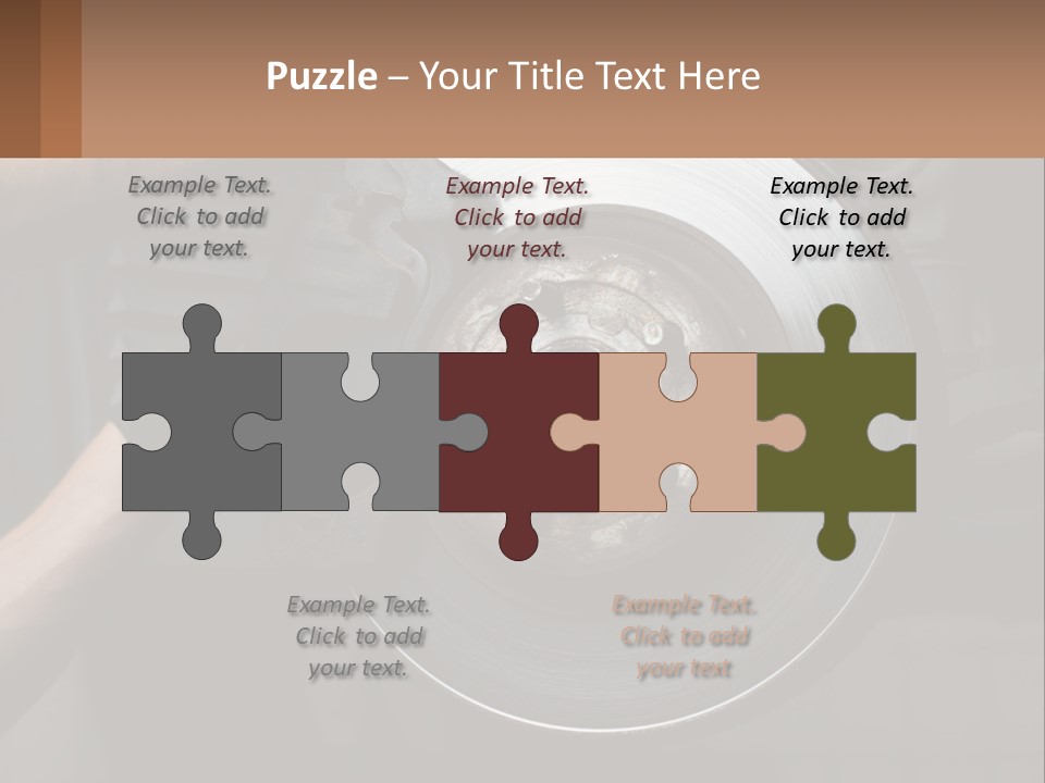 A Man Is Changing A Brake On A Car PowerPoint Template