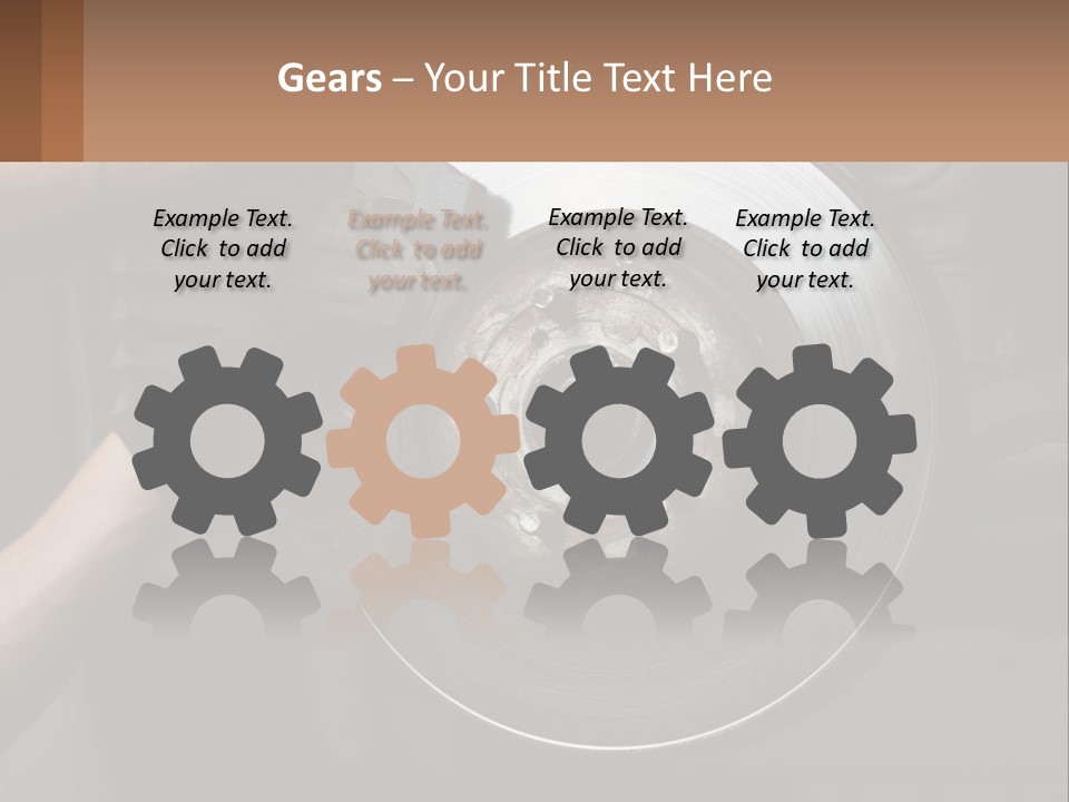 A Man Is Changing A Brake On A Car PowerPoint Template
