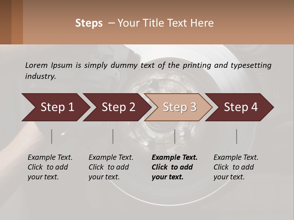 A Man Is Changing A Brake On A Car PowerPoint Template