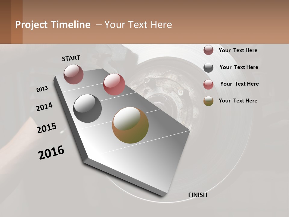 A Man Is Changing A Brake On A Car PowerPoint Template