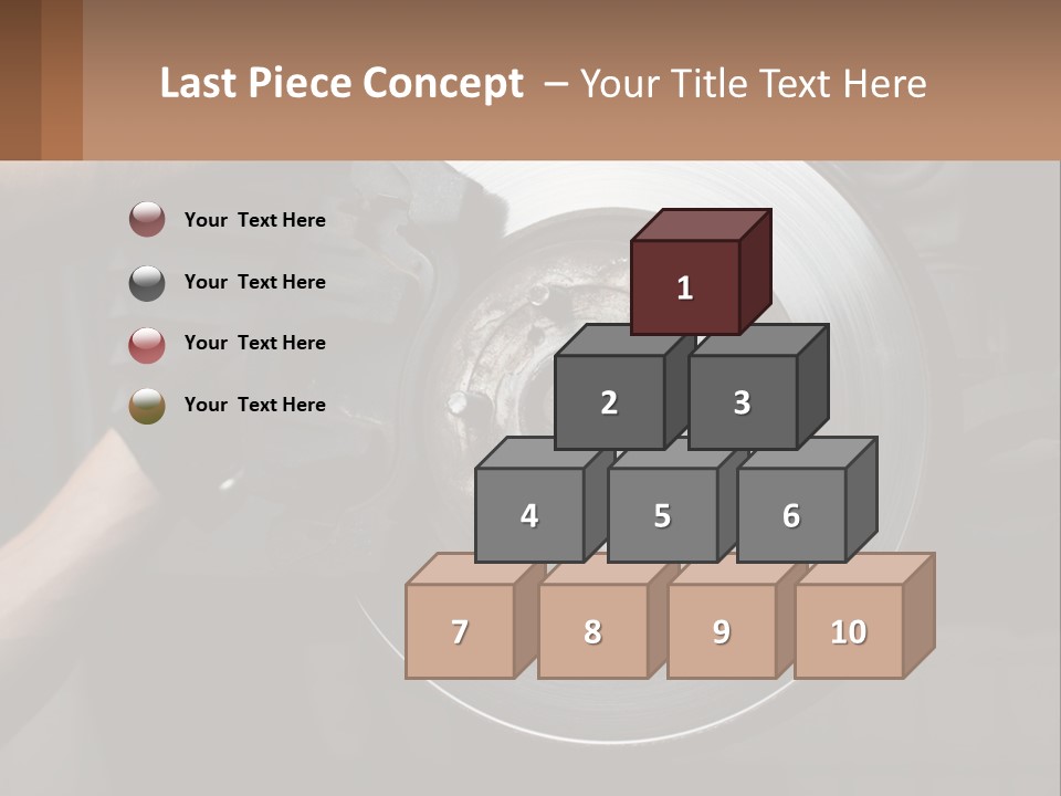 A Man Is Changing A Brake On A Car PowerPoint Template
