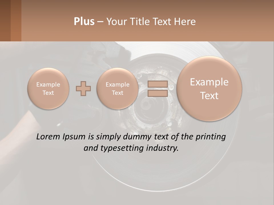 A Man Is Changing A Brake On A Car PowerPoint Template