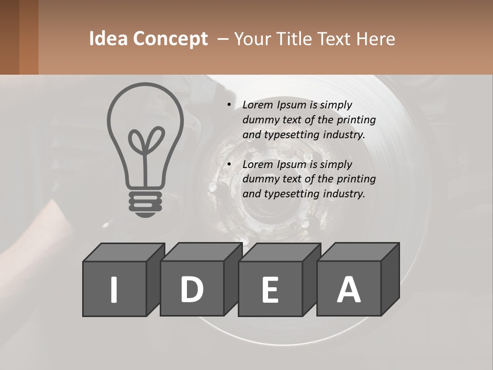 A Man Is Changing A Brake On A Car PowerPoint Template