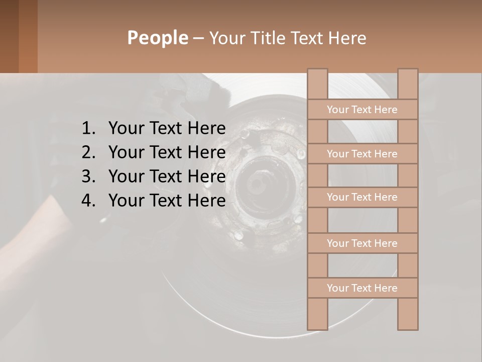 A Man Is Changing A Brake On A Car PowerPoint Template