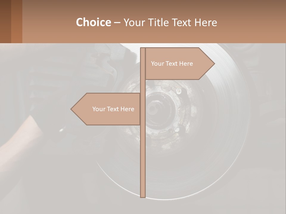 A Man Is Changing A Brake On A Car PowerPoint Template