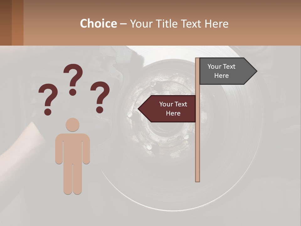 A Man Is Changing A Brake On A Car PowerPoint Template