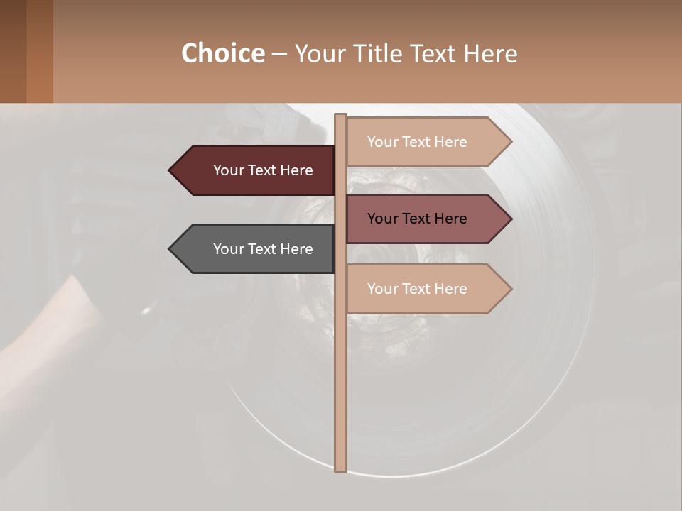 A Man Is Changing A Brake On A Car PowerPoint Template