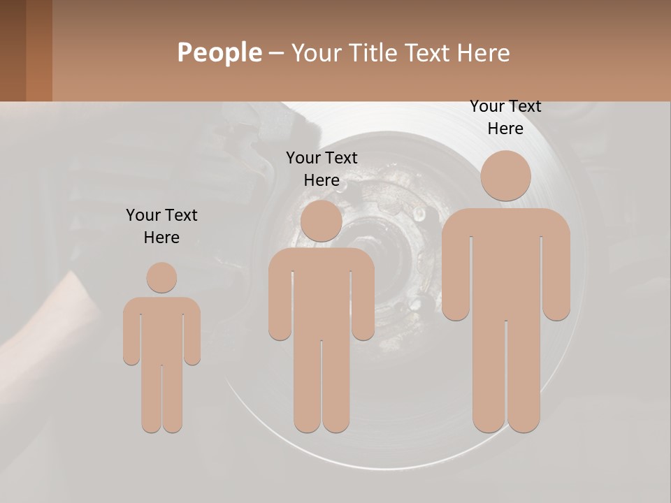 A Man Is Changing A Brake On A Car PowerPoint Template