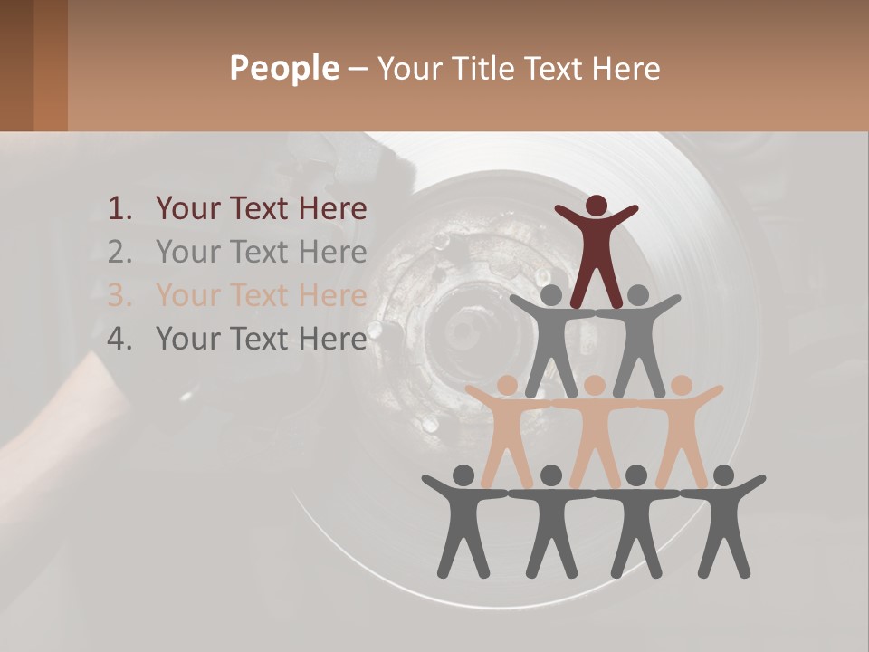 A Man Is Changing A Brake On A Car PowerPoint Template