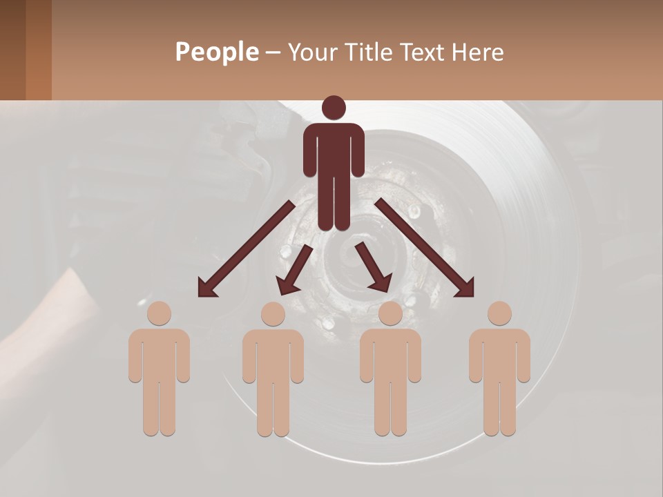 A Man Is Changing A Brake On A Car PowerPoint Template