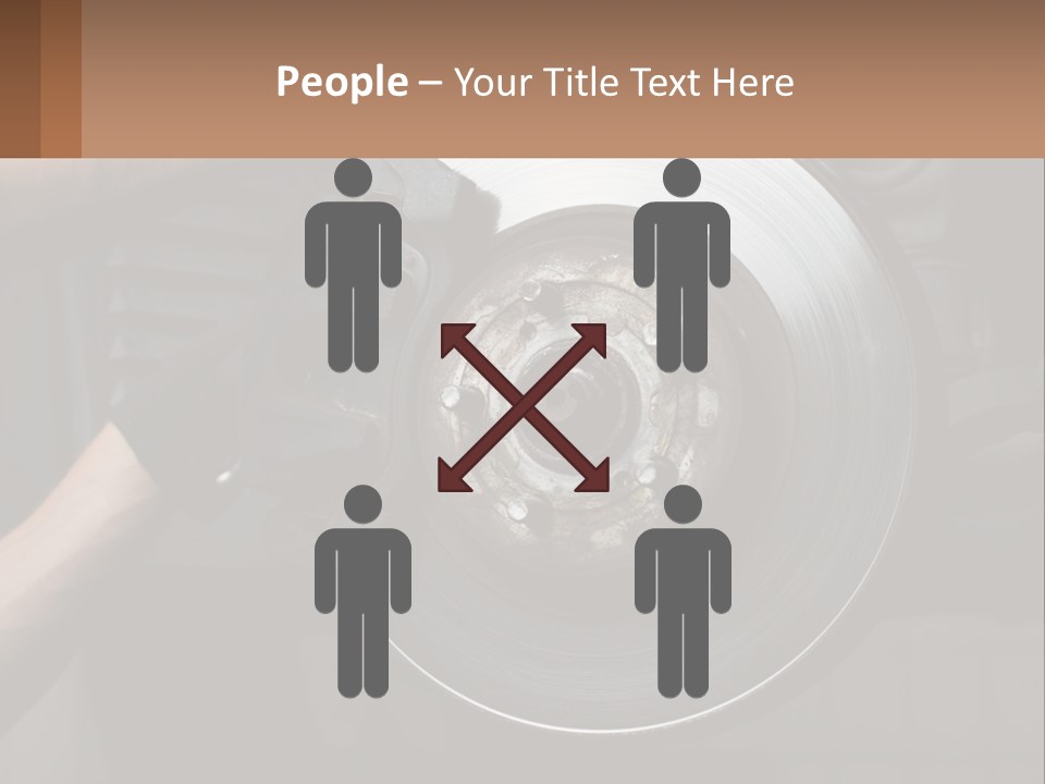 A Man Is Changing A Brake On A Car PowerPoint Template