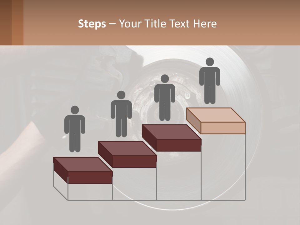 A Man Is Changing A Brake On A Car PowerPoint Template