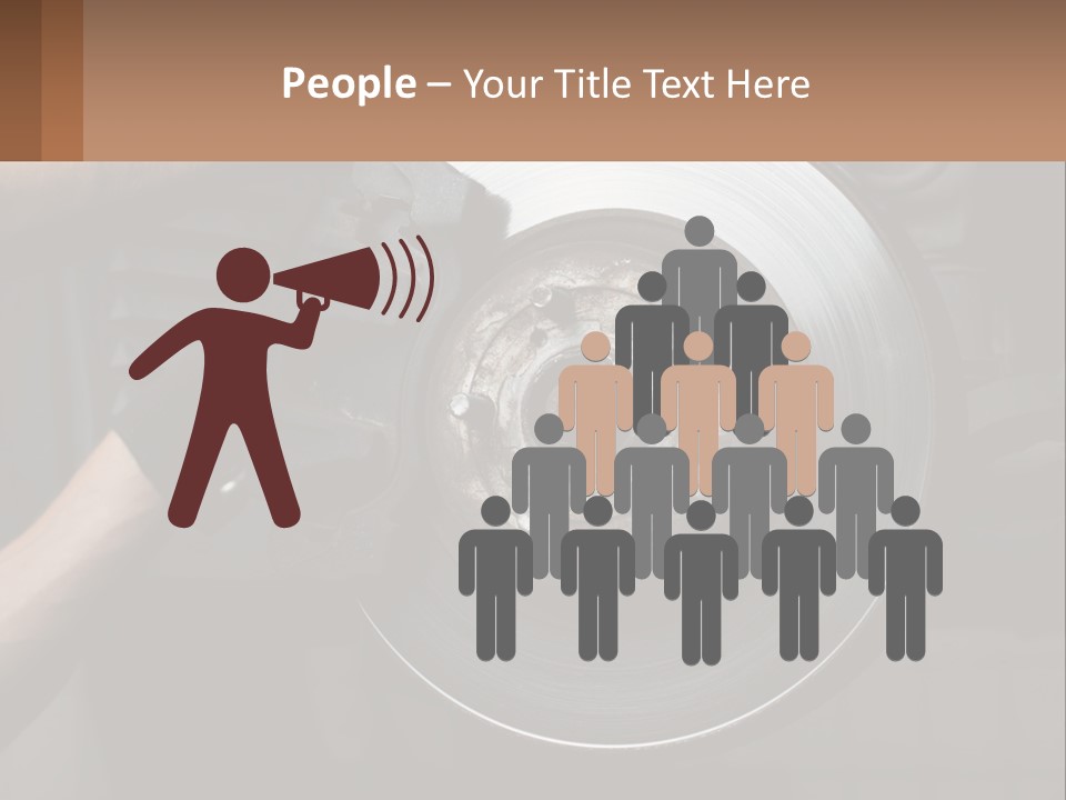 A Man Is Changing A Brake On A Car PowerPoint Template