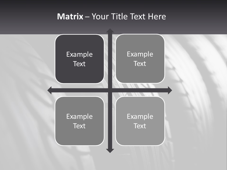 A Row Of Tires With A Black Background PowerPoint Template