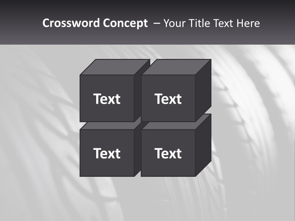 A Row Of Tires With A Black Background PowerPoint Template